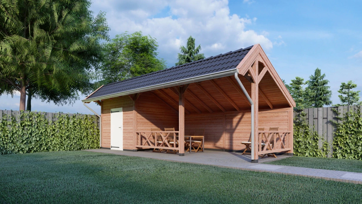 Trendhout Douglas Kapschuur De Heerd 740 x 425 cm - Afbeelding 2